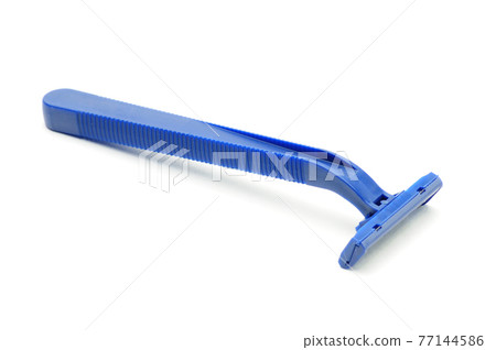Disposable razor on a white background Disposable razor on a white background 77144586