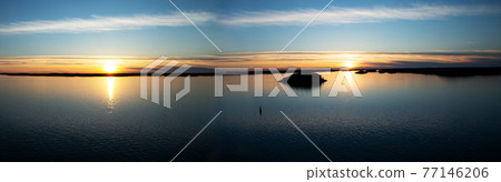 summer sunset at the sea with white cloud blue sky nature banner background summer sunset at the sea with white cloud blue sky nature banner background 77146206