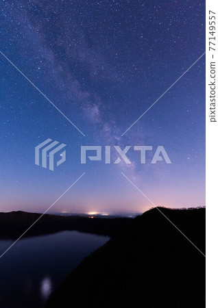 Milky Way and Lake Mashu Milky Way and Lake Mashu 77149557
