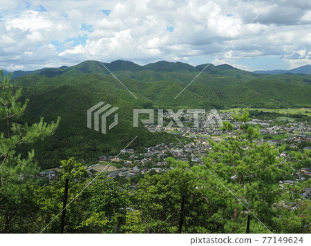 京都嵯峨野小倉山的城市景觀 77149624