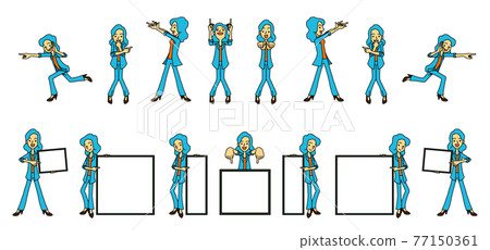 Business woman pointing 77150361