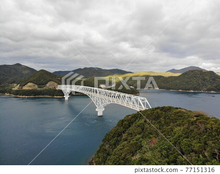 Goto Islands Wakamatsu Ohashi that connects Nakadori Island and Wakamatsu Island 77151316