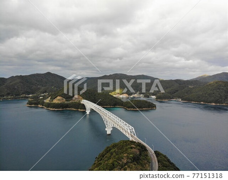 Goto Islands Wakamatsu Ohashi that connects Nakadori Island and Wakamatsu Island 77151318