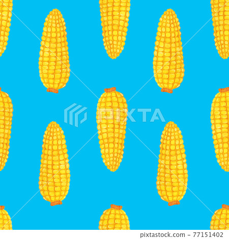 Yellow corn cob geometric seamless pattern 77151402