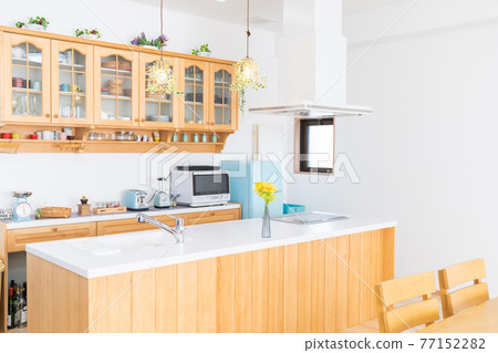 Bright island kitchen 77152282