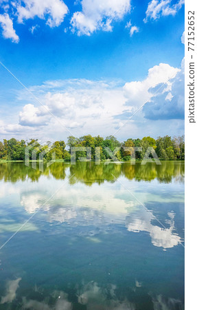 small lake in Lednice castle garden 77152652