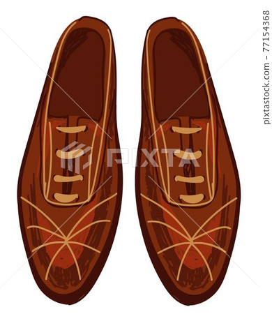 Old shoes on flat platform vintage clothes Vector Image