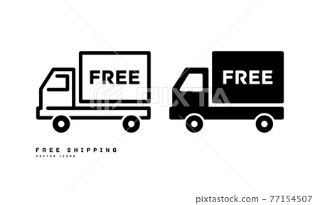 免費送貨矢量圖圖標 免費送貨矢量圖圖標 77154507