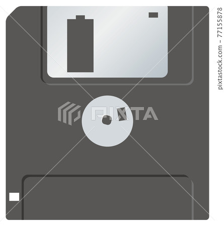 軟盤圖像插圖（背面）（記錄介質） 77155878