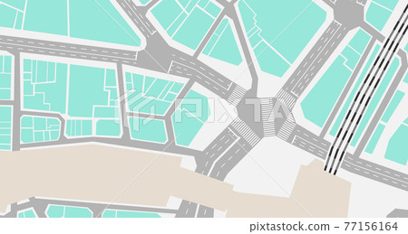 Background material "Shibuya Scramble Crossing" 77156164