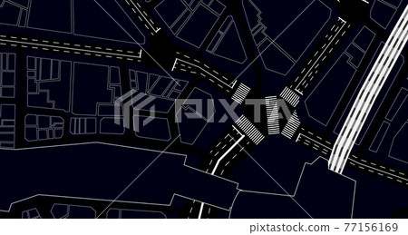 Background material "Shibuya Scramble Crossing" 77156169