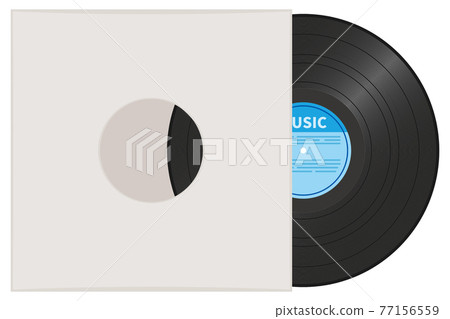 LP record and case image illustration (recording medium) 77156559