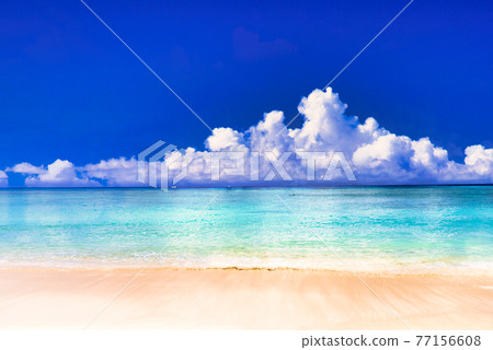 波照間島和西濱美麗的珊瑚礁海 77156608