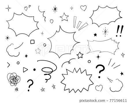 手繪語音泡泡卡通風格套裝 77156611