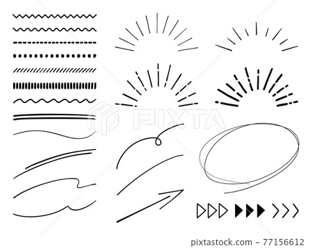 Hand-painted decorative line set 77156612