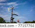 Anemometer and blue sky-color 77157702