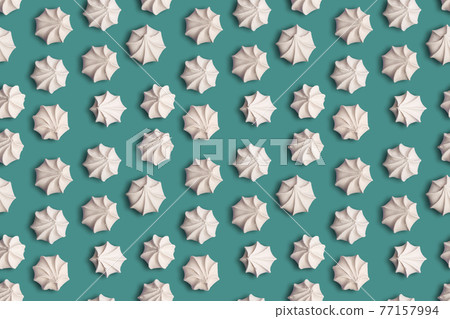 Seamless pattern with french meringues 77157994