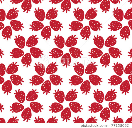 Seamless pattern of watercolor strawberries - vector illustration Seamless pattern of watercolor strawberries - vector illustration 77158062