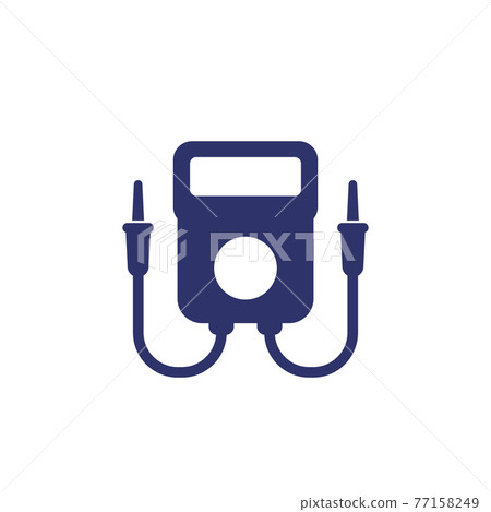 multitester or multimeter icon on white, vector multitester or multimeter icon on white, vector 77158249