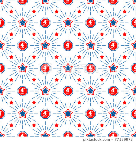 Independence day of USA flat vector seamless pattern. Independence day of USA flat vector seamless pattern. 77159972