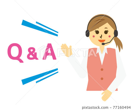 Vector illustration of a telephone operator wearing a headset Female Vector illustration of a telephone operator wearing a headset Female 77160494