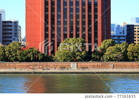 綠樹成蔭的隅田川沿岸風光 77161635