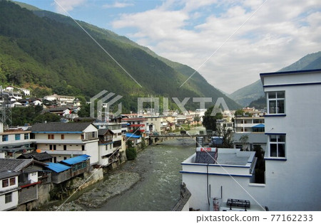 中國雲南河景:流經橋頭村的中小型河流 中國雲南河景:流經橋頭村的中小型河流 77162233