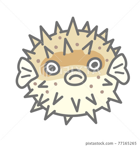 Illustration of a porcupinefish with thorns Illustration of a porcupinefish with thorns 77165265