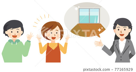 Couple introduced to the room 77165929