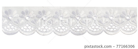 White cotton embroidered lace 77166306