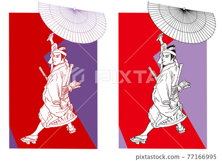 Kabuki, Sukeroku, Hanamichi, Two-tone color Kabuki, Sukeroku, Hanamichi, Two-tone color 77166995