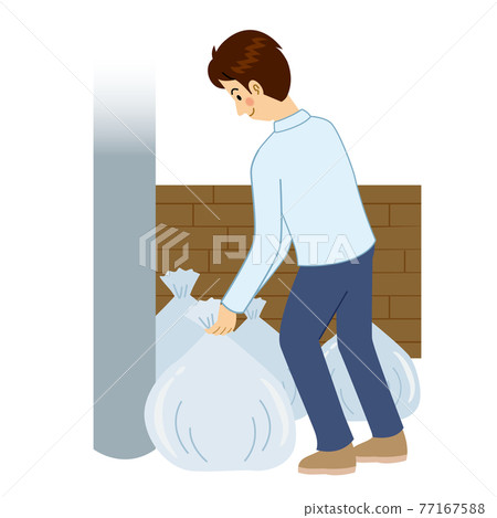 Man throwing trash 77167588
