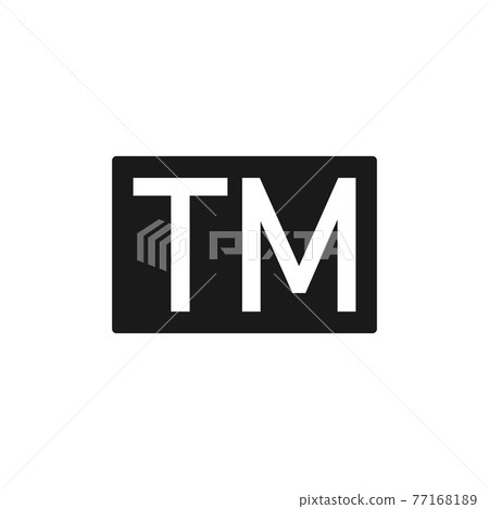 Trademark symbol icon. Vector illustration, flat design. 77168189