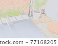 Calm space on the balcony of the house 77168205
