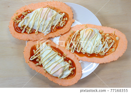 3 pieces of egg-attached takosen 77168355