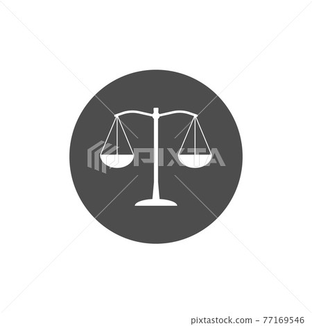 Balance scale icon. Vector illustration, flat design. Balance scale icon. Vector illustration, flat design. 77169546
