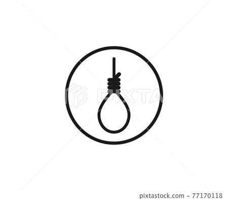 Gallows rope icon. Vector illustration, flat design. Gallows rope icon. Vector illustration, flat design. 77170118