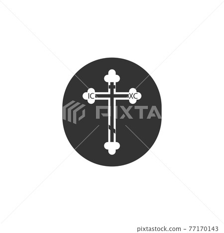 Orthodox, religion, christian cross icon. Vector illustration, flat design Orthodox, religion, christian cross icon. Vector illustration, flat design 77170143