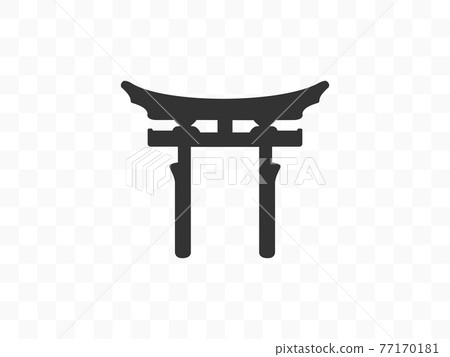 Japanese, shinto, torii icon. Vector illustration, flat design. Japanese, shinto, torii icon. Vector illustration, flat design. 77170181