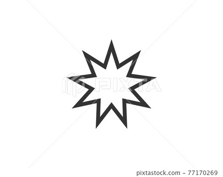 Bahai, religious icon. Vector illustration, flat design. 77170269