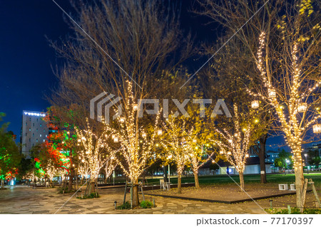 Illuminations of Nakano Central Park Cityscape 77170397