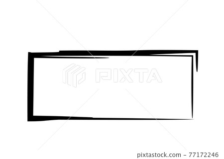 Rectangle grunge frame isolated on white background. Black ink border. Rectangle grunge frame isolated on white background. Black ink border. 77172246
