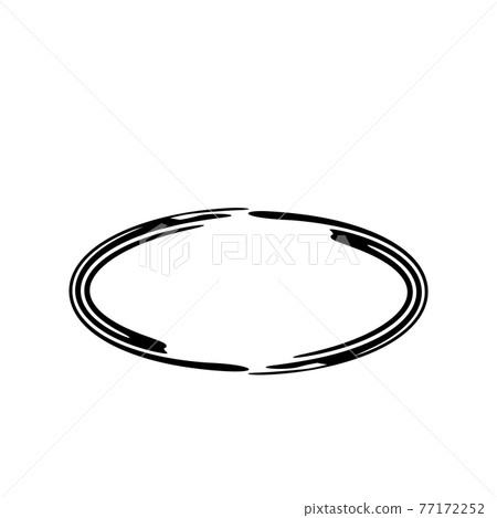 Oval grunge frame isolated on white background. Black ellipse ink border. Oval grunge frame isolated on white background. Black ellipse ink border. 77172252