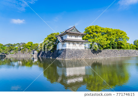 Cityscape of Tokyo Imperial Palace Gaien Edo Castle Sakurada Edojo 77174615