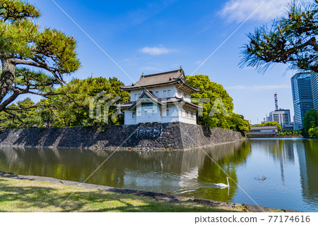 Cityscape of Tokyo Imperial Palace Gaien Edo Castle Sakurada Edojo 77174616