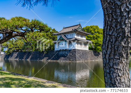 東京皇居外苑江戶城櫻田江戶城的城市景觀 東京皇居外苑江戶城櫻田江戶城的城市景觀 77174633