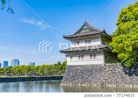 Cityscape of Tokyo Imperial Palace Gaien Edo Castle Sakurada Edojo 77174635