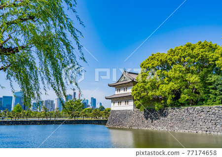 Cityscape of Tokyo Imperial Palace Gaien Edo Castle Sakurada Edojo 77174658