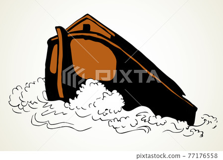 Biblical Noah's Ark. Vector drawing Biblical Noah's Ark. Vector drawing 77176558