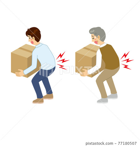 A man who hurts his back 77180507